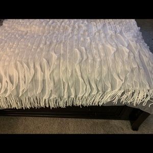 Cynthia Rowley fringed and ruffled blanket